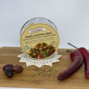 Bamies stufate cipolle e pomodoro